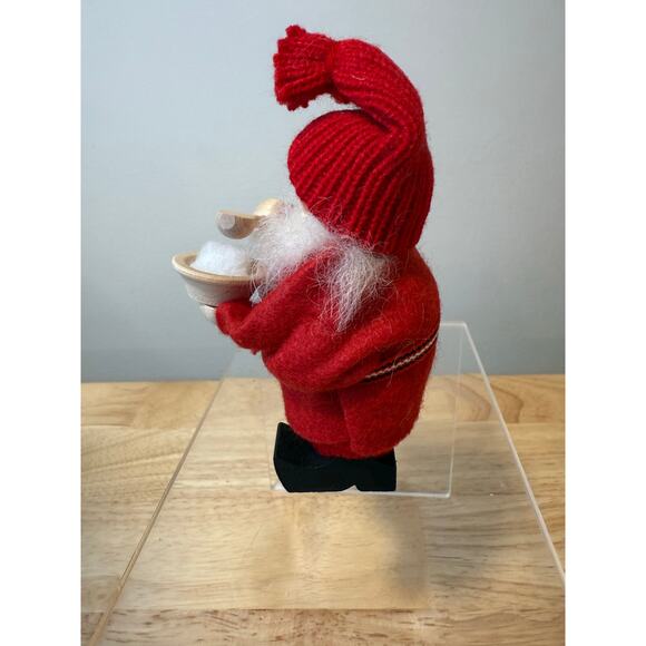 Ljungstroms Of Sweden Tomte Wooden Figure Baking with Mixing Bowl JL - Picture 3 of 12